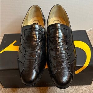 Stacy Adams Black, Emeril, Textured/ leather Men’s Loafers, 8 1/2 M, New in box